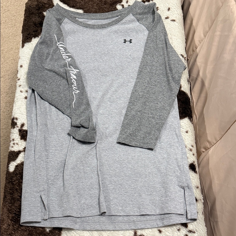 Under Armour Light and Dark Gray Raglan Shirt